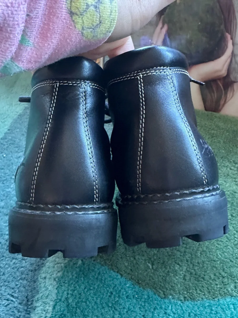 Fluevog VINTAGE EXCELLENT Angels Supervog black swirl ankle boot -W8.5/M7 - Picture 6 of 16